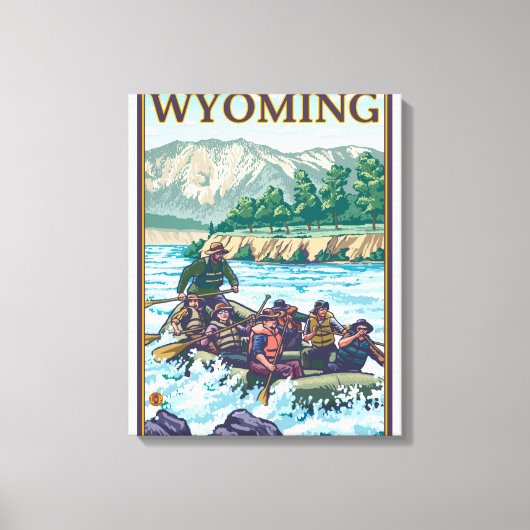 Toile Rafting en eau blanche - Wyoming (Recto)