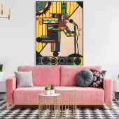 Toile "Raid I Blues" de Ruchell Alexander (Insitu(Salon))