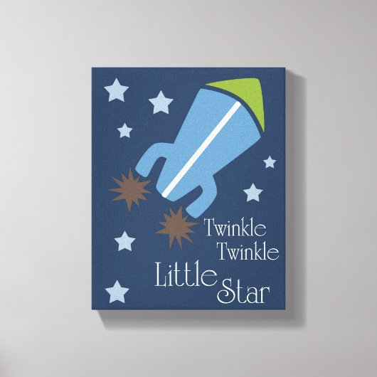Toile Raies spatiales Twinkle Twinkle Navy Blue (Recto)