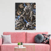 Toile Raijin Bleu (Insitu(Salon))
