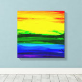 Toile Rainbow Alcohol (Insitu (Plancher de Bois))