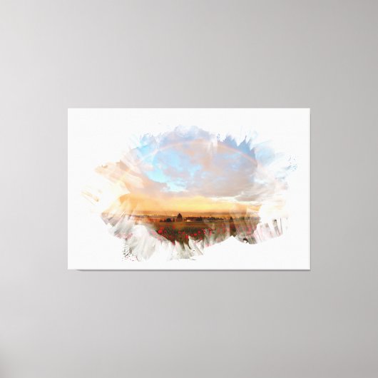 Toile *~* Rainbow Beach Waves Ocean Artsy Floral AR11 (Recto)