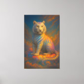 Toile  Rainbow Celestial White Tiger – Divine Cloudlight (Recto)