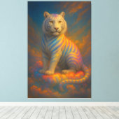 Toile Rainbow Celestial White Tiger – Divine Cloudlight (Insitu (Plancher de Bois))