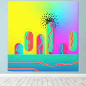 Toile Rainbow Geo Spectaculaire (Insitu (Plancher de Bois))