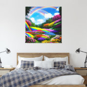 Toile Rainbow Hills et Flowers Two (Insitu(Chambre))