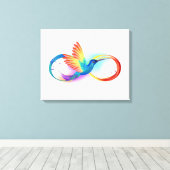 Toile Rainbow Hummingbird with Infinity symbol (Insitu (Plancher de Bois))
