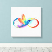 Toile Rainbow Hummingbird with Infinity symbol (Insitu (Plancher de Bois))