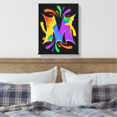 Toile Rainbow Letter M Monogram Abstract (Insitu(Chambre))