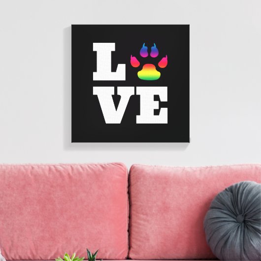 Toile Rainbow paw (Insitu(Salon))