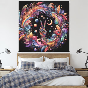 Toile Rainbow Peace