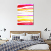 Toile Rainbow stripes cute watercolor (Insitu(Chambre))