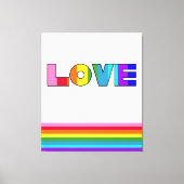 Toile Rainbow Stripes Love (Recto)