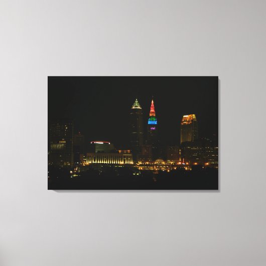 Toile Rainbow Tower, Cleveland Ohio Canvas Print (Recto)
