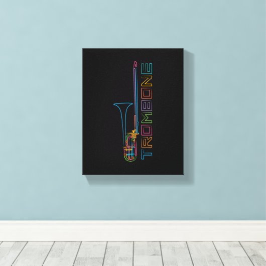 Toile Rainbow Trombone (Insitu (Plancher de Bois))