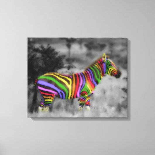 Toile Rainbow Zebra (Recto)