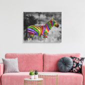 Toile Rainbow Zebra (Insitu(Salon))