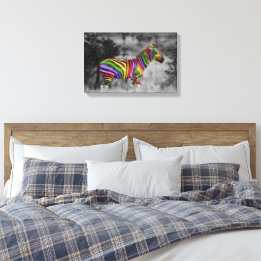 Toile Rainbow Zebra (Insitu(Chambre))