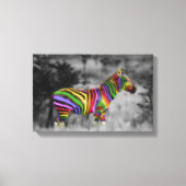 Toile Rainbow Zebra (Recto)