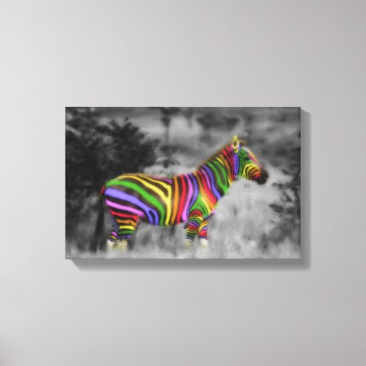 Toile Rainbow Zebra (Recto)