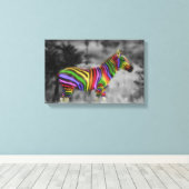 Toile Rainbow Zebra (Insitu (Plancher de Bois))