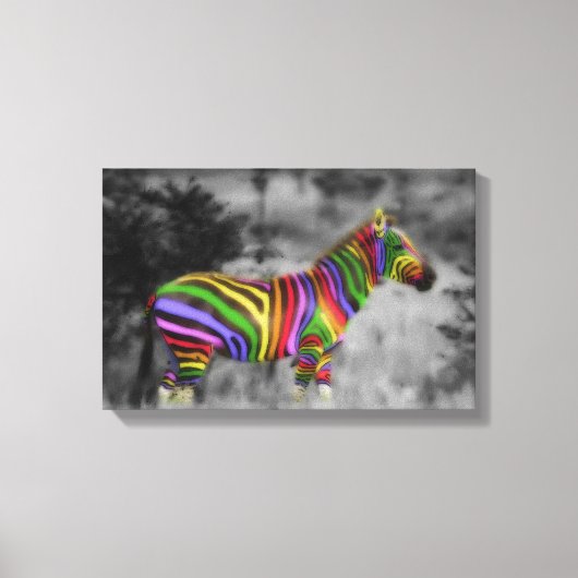 Toile Rainbow Zebra (Recto)