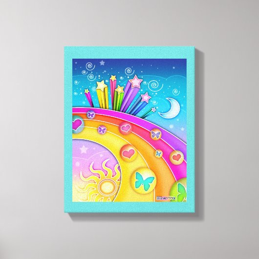 Toile Rainbows et Stars Pop Art Sky Gallery Wrapped Ca (Recto)