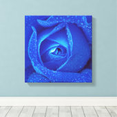 Toile Raindrops Sur Un Rose Bleu (Insitu (Plancher de Bois))
