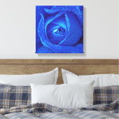 Toile Raindrops Sur Un Rose Bleu (Insitu(Chambre))