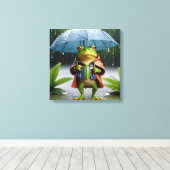 Toile Rainy Day Frog (Insitu (Plancher de Bois))