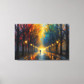 Toile Rainy Park Walk Canvas Art | Home Wall Art (Recto)