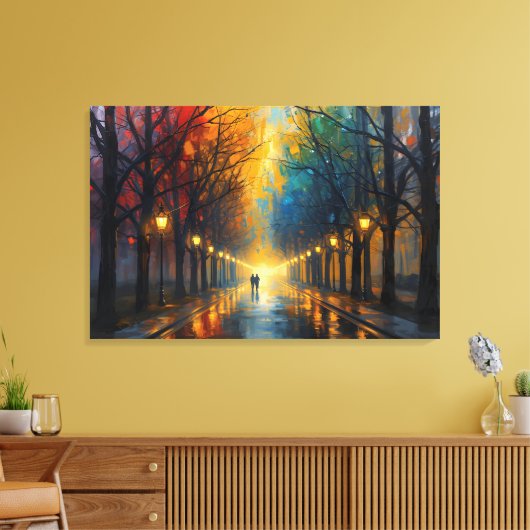 Toile Rainy Park Walk Canvas Art | Home Wall Art    (Insitu(Salon))