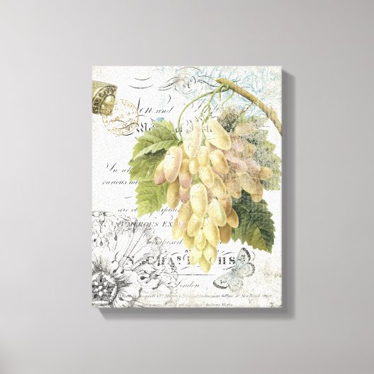 Toile Raisins botaniques vintages (Recto)