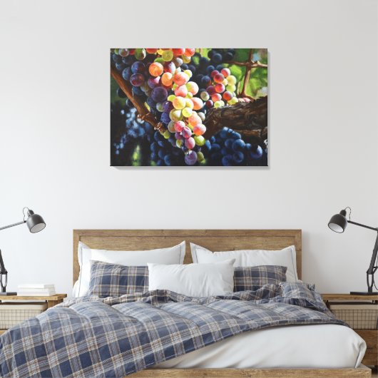 Toile Raisins d'abondance pour les amateurs de vin et le (Insitu(Chambre))