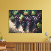 Toile Raisins violets sur la peinture à l'huile de vigne (Insitu(Salon))