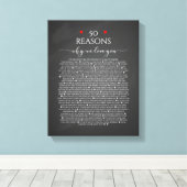 Toile raisons que nous vous aimons, 50 raisons, 60e anni (Insitu (Plancher de Bois))