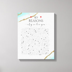 Toile raisons que nous vous aimons, 50 raisons, 60e anni