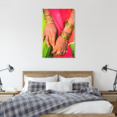 Toile Rajasthan Gros plan des mains des femmes (Insitu(Chambre))