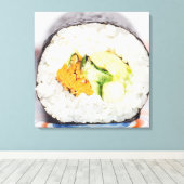 Toile Râle de sushi Poisson et riz (Insitu (Plancher de Bois))