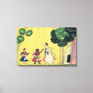 Toile Rama et Lakshmana accompagnés de Visvamitra