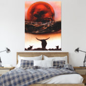 Toile Ranch Longhorn Rustique (Insitu(Chambre))