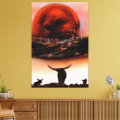 Toile  Ranch Rustique Longhorn  (Insitu(Salon))