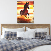 Toile Randonnée À Cheval Sauvage À Travers Le Surf (Insitu(Chambre))