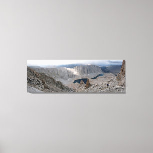 Toile Randonneur Solitaire, Montagnes, Lac, Beaux-Arts