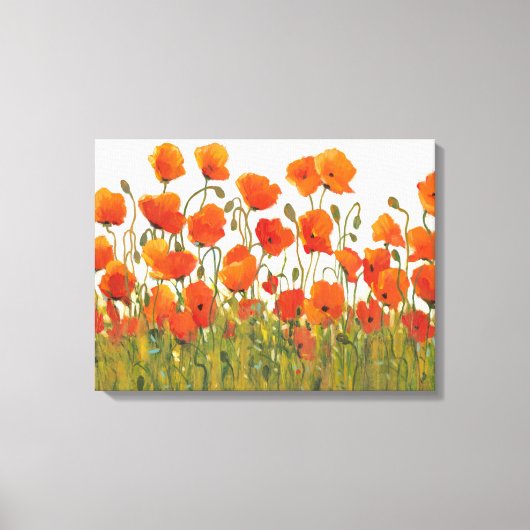 Toile Rangées de pavots I (Recto)