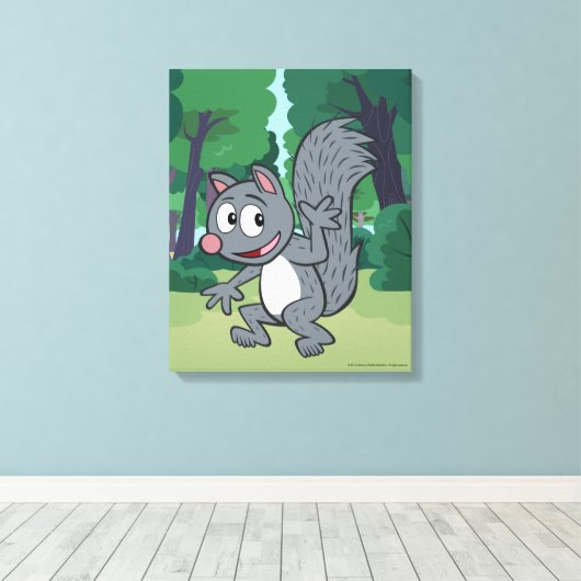 Toile Ranger Rick | Écureuil gris (Insitu (Plancher de Bois))