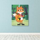 Toile Ranger Rick | Scarlett Fox Waving (Insitu (Plancher de Bois))