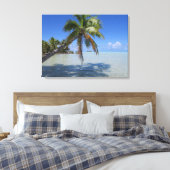 Toile Rangiroa Blue Lagoon Palm Tropical (Insitu(Chambre))