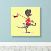 Toile Raptor Habillé En Garde Britannique. (Insitu (Plancher de Bois))