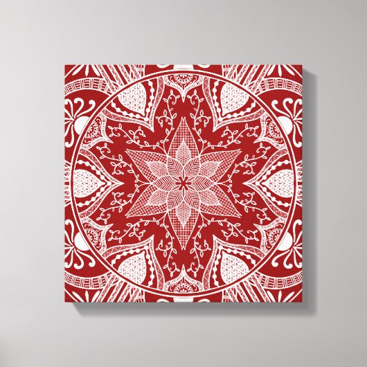 Toile Raspberry Mandala (Recto)